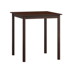 Stůl DASHEN 2, 80 x 80 cm, masiv borovice, moření ořech