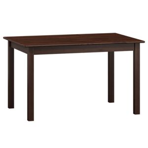 Stůl DASHEN 8, 140/200 x 90 cm, masiv borovice, moření ořech