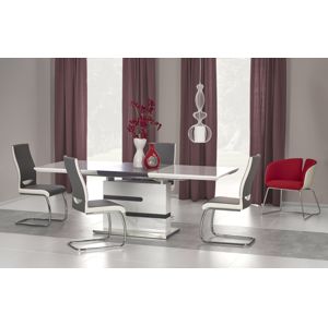 Jídelní stůl rozkládací MONACO 160/220x90 cm, bílá/šedá