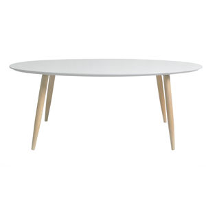 MANON konferenční stolek, bílá mat konferenční stolek, bílá mat