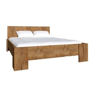 MARLETT postel 180x200 cm, dub lefkas tmavý