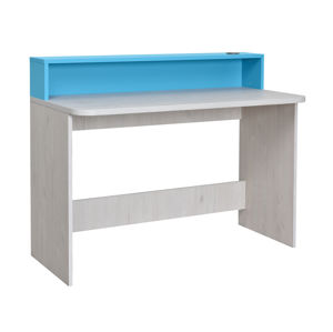 Psací stůl STUKIN, dub bílý/modrá