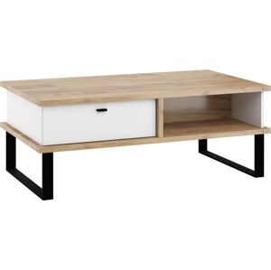 Konferenční stolek ORSOLA 2SP, dub craft zlatý/bílá