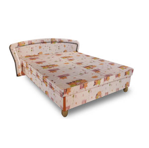 Čalouněná postel PAVLA 120x200 cm, béžová látka