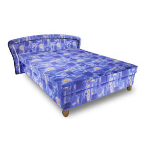 Čalouněná postel PAVLA 120x200 cm, modrá látka
