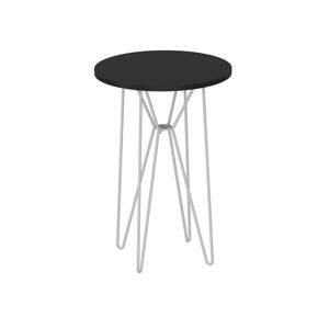RUBEN odkládací stolek, černý dub/bílý kov