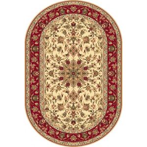 SAMIR kusový koberec 100x180, krémový, ovál