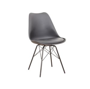 Designová židle MEHETUER s extra měkkým sedadlem, černá ekokůže/černý plast