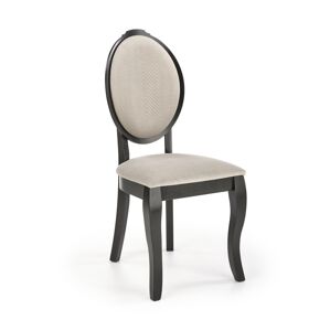Jídelní židle AKOSIA, černá/béžová