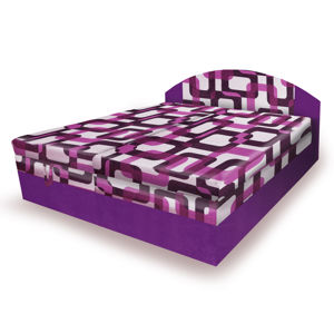 Polohovací čalouněná postel VESNA 160x200 cm, fialová látka