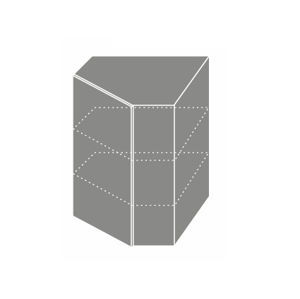 PLATINUM, skříňka horní rohová W 10, korpus: grey, barva: white