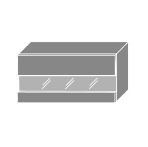 FLOSSIE, skříňka horní prosklená W4bs 80 LAM, korpus: grey, barva: sonoma