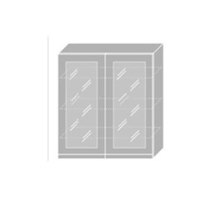 EMPORIUM, skříňka horní prosklená W4S 90, korpus: grey, barva: white