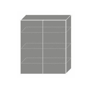 TITANIUM, skříňka horní W4 80, korpus: bílý, barva: fino černé