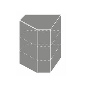 EMPORIUM, skříňka horní rohová W9 60, korpus: jersey, barva: grey stone