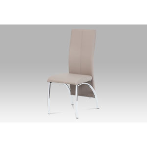 Jídelní židle AC-1060 LAN, koženka lanýž / chrom