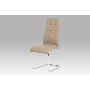 Jídelní židle AC-1620 CAP, koženka cappuccino / chrom