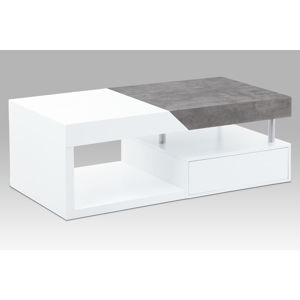 Konferenční stolek AHG-622 WT, bílý mat/beton