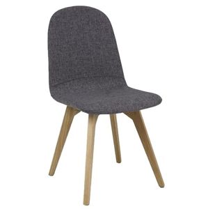 Jídelní čalouněná židle ARES, šedá/dub