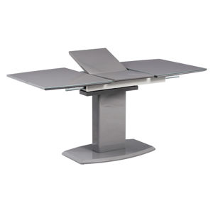 Rozkládací jídelní stůl 120-160x80 cm AT-4011 GREY, šedý vysoký lesk