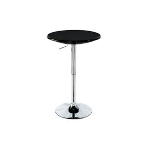 (AUB-5010 BK) Barový stůl, černá / chrom AUB-4010 BK