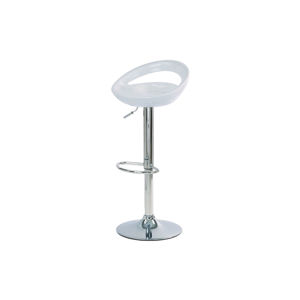 Barová židle bílý plast / chrom AUB-404 WT