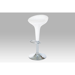 Barová židle bílá/plast chrom AUB-9002 WT