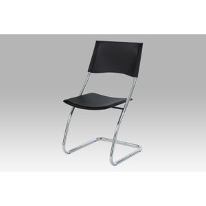 Židle B161 BK, chrom/černá
