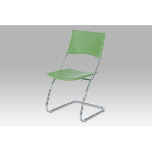 Židle B161 GRN, chrom/zelená