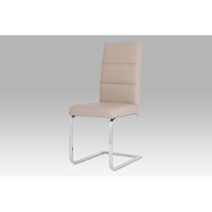 Jídelní židle B931N CAP1, koženka cappuccino / chrom