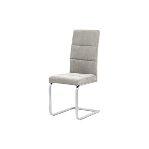 Jídelní židle, šedostříbrná látka, kovová chromovaná pohupová podnož B931N SIL2