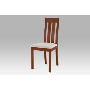Židle BC-2602 TR3 masiv buk, barva třešeň, potah béžový