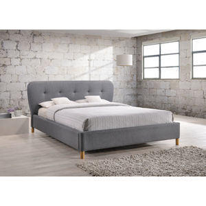 Čalouněná postel BELLA 160x200, šedá látka