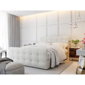 Čalouněná postel HOBIT 140x200 cm, krémová
