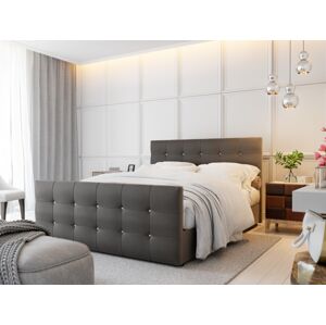 Čalouněná postel HOBIT MAD 180x200 cm, tmavě šedá