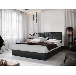 Čalouněná postel GARETTI 140x200 cm, černá