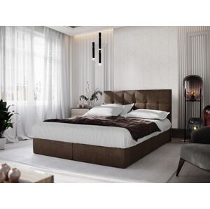 Čalouněná postel GARETTI 140x200 cm, hnědá