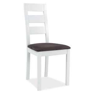 Jídelní čalouněná židle CB-44, bílá/šedá