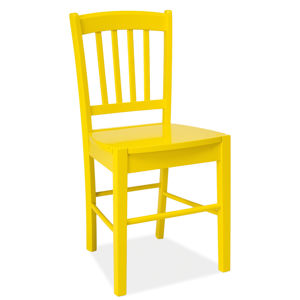 Jídelní dřevěná židle CD-57, žlutá