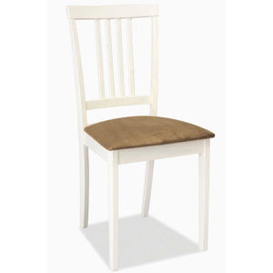 Jídelní dřevěná židle CD-63, bílá-béž