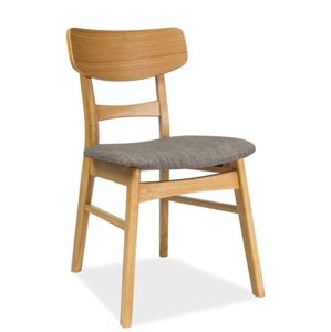 Jídelní židle SAMULI, šedá/dub
