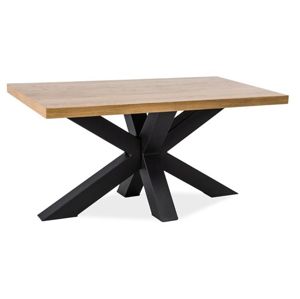 Konferenční stolek CROSS B, masiv dub/černá