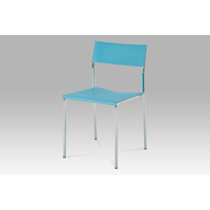 Kovová židle CT-222 BLUE plastová modrá