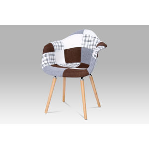 Jídelní židle CT-726 PW2, patchwork / masiv buk