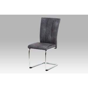 Jídelní židle DCH-192 GREY, šedá konženka/chrom