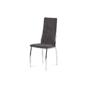 Jídelní židle DCL-213 GREY2, šedá látka/chrom