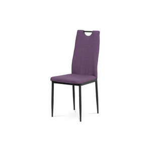 Jídelní židle, fialová látka, antracit kov mat DCL-391 LILA2