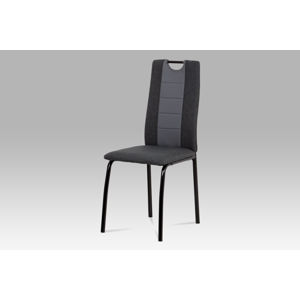 Jídelní židle DCL-399 GREY, antracit/šedá/matná černá