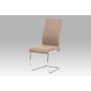 Jídelní židle DCL-450 CAP2, cappuccino látka/kov chrom