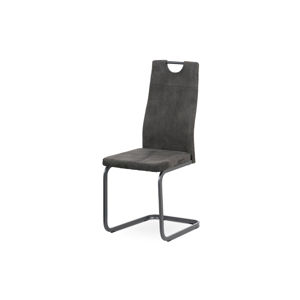 Jídelní židle DCL-462 GREY3, šedá látka/šedý kov